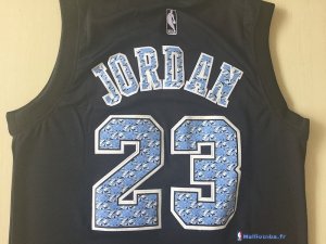 Maillot NBA Pas Cher Chicago Bulls Michael Jordan 23 Noir Diamant