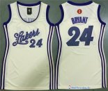 Maillot NBA Pas Cher Noël Femme Kobe Bryant 24 Blanc