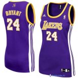 Maillot NBA Pas Cher Los Angeles Lakers Femme Kobe Bryant 24 Pourpre