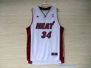 Maillot NBA Pas Cher Miami Heat Ray Allen 34 Blanc Rouge