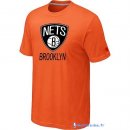 T-Shirt NBA Pas Cher Brooklyn Nets Orange 01