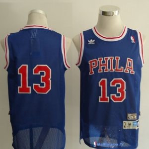 Maillot NBA Pas Cher Philadelphia Sixers Wilt Chamberlain 13 Bleu