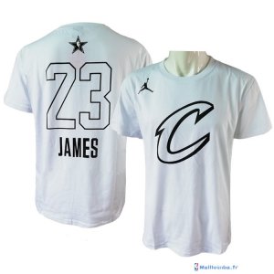 Maillot Manche Courte All Star 2018 LeBron James 23 Blanc