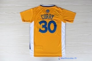 Maillot NBA Pas Cher Golden State Warriors Stephen Curry 30 Jaune MC