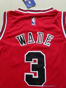 Maillot NBA Pas Cher Chicago Bulls Junior Dwyane Wade 3 Rouge