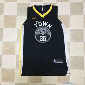 Maillot NBA Pas Cher Golden State Warriors Kevin Durant 35 Noir Statement 2017/18