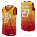Maillot NBA Pas Cher Utah Jazz Rudy Gobert 27 Nike Jaune Ville 2017/18