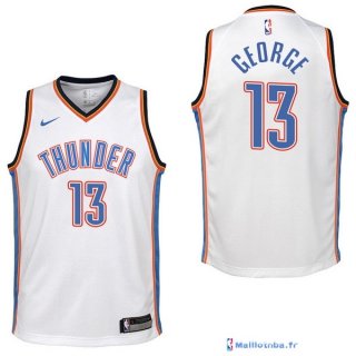 Maillot NBA Pas Cher Oklahoma City Thunder Junior Paul George 13 Blanc Association 2017/18