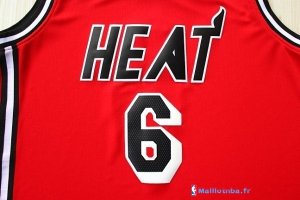 Maillot NBA Pas Cher Miami Heat LeBron James 6 Retro Rouge