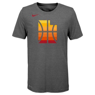 Utah Jazz Nike Heather Gray 2019/20 City Edition Logo T-Shirt