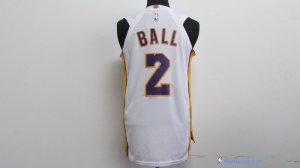 Maillot NBA Pas Cher Los Angeles Lakers Lonzo Ball 2 Blanc Association 2017/18