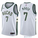 Maillot NBA Pas Cher Milwaukee Bucks Thon Maker 7 Blanc Association 2017/18