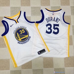 Maillot NBA Pas Cher Golden State Warriors Kevin Durant 35 Blanc Association 2017/18