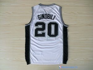 Maillot NBA Pas Cher San Antonio Spurs Manu Ginóbili 20 Blanc