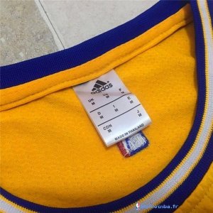 Maillot NBA Pas Cher Golden State Warriors Stephen Curry 30 Retro Jaune Blanc