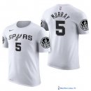 Maillot Manche Courte San Antonio Spurs Dejounte Murray 5 Blanc 2017/18