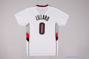 Maillot NBA Pas Cher Portland Trail Blazers Damian Lillard 0 Blanc MC