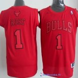 Maillot NBA Pas Cher Noël Chicago Bulls Rouge Rose 1