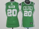 Maillot NBA Pas Cher Boston Celtics Femme Ray Allen 20 Vert