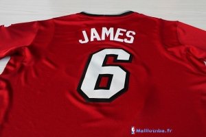 Maillot NBA Pas Cher Noël Miami Heat James 6 Rouge