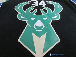 Maillot NBA Pas Cher Milwaukee Bucks Giannis Antetokounmpo 34 Noir