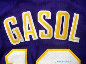 Maillot NBA Pas Cher Los Angeles Lakers Pau Gasol 16 Pourpre