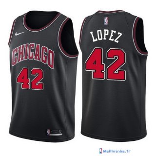 Maillot NBA Pas Cher Chicago Bulls Robin Lopez 42 Noir Statement 2017/18