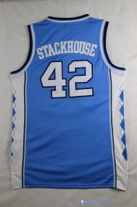 Maillot NCAA Pas Cher North Carolina Jerry Stackhouse 42 Bleu