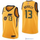 Maillot NBA Pas Cher Utah Jazz Tony Bradley 13 Jaune Statement 2017/18