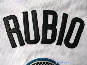 Maillot NBA Pas Cher Minnesota Timberwolves Ricky Rubio 9 Blanc