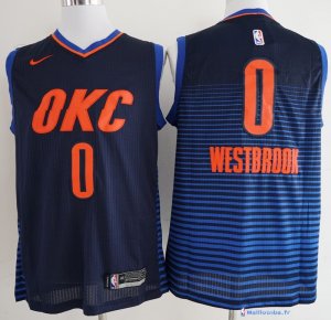 Maillot NBA Pas Cher Oklahoma City Thunder Russell Westbrook 0 Marine Statement 2017/18