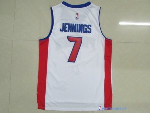 Maillot NBA Pas Cher Detroit Pistons Brandon Jennings 7 Blanc