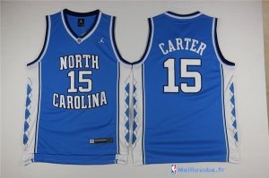 Maillot NCAA Pas Cher North Carolina Vince Carter 15 Bleu