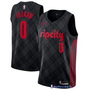 Maillot NBA Pas Cher Portland Trail Blazers Damian Lillard 0 Nike Noir Ville 2017/18