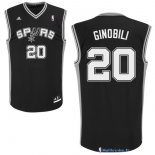 Maillot NBA Pas Cher San Antonio Spurs Manu Ginóbili 20 Noir