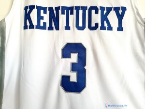 Maillot NCAA Pas Cher Kansas Bam Adebayo 3 Blanc