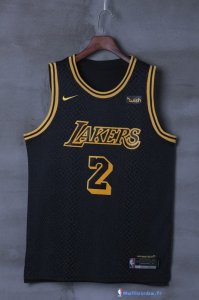 Maillot NBA Pas Cher Los Angeles Lakers Lonzo Ball 2 Noir Ville 2017/18