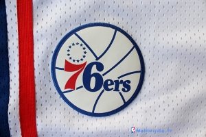 Pantalon NBA Pas Cher Philadelphia Sixers Blanc 10 Anniversaire