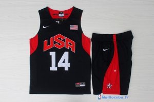 Maillot NBA Pas Cher USA 2012 Anthony Davis 14 Noir