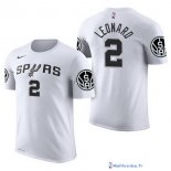 Maillot Manche Courte San Antonio Spurs Kawhi Leonard 2 Blanc 2017/18