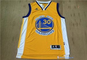 Maillot NBA Pas Cher Golden State Warriors Stephen Curry 30 Jaune