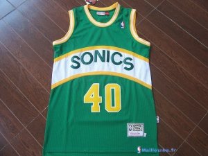 Maillot NBA Pas Cher Seattle Supersonics Shawn Kemp 40 Vert