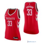 Maillot NBA Pas Cher Houston Rockets Femme Ryan Anderson 33 Rouge Icon 2017/18