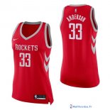 Maillot NBA Pas Cher Houston Rockets Femme Ryan Anderson 33 Rouge Icon 2017/18
