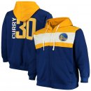 Golden State Warriors Stephen Curry RoyalGold Big & Tall Full-Zip Hoodie