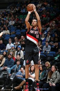 Maillot NBA Pas Cher Portland Trail Blazers Nicolas Batum 88 Noir