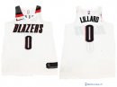 Maillot NBA Pas Cher Portland Trail Blazers Damian Lillard 0 Todo Blanc 2017/18