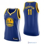 Maillot NBA Pas Cher Golden State Warriors Femme Klay Thompson 11 Bleu Icon 2017/18