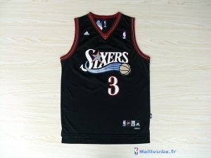 Maillot NBA Pas Cher Philadelphia Sixers Allen Iverson 3 Retro Noir