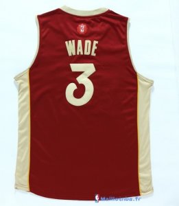 Maillot NBA Pas Cher Noël Miami Heat Wade 3 Rouge